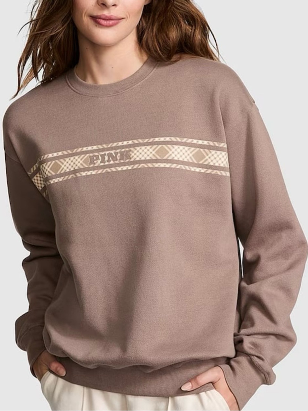 PINK Victoria's Secret Fleece Crewneck Sweatshirt Size Medium